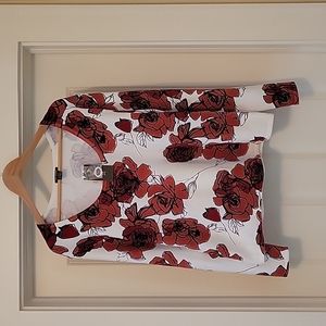 111 State rose print sweater,  size XL, NWT